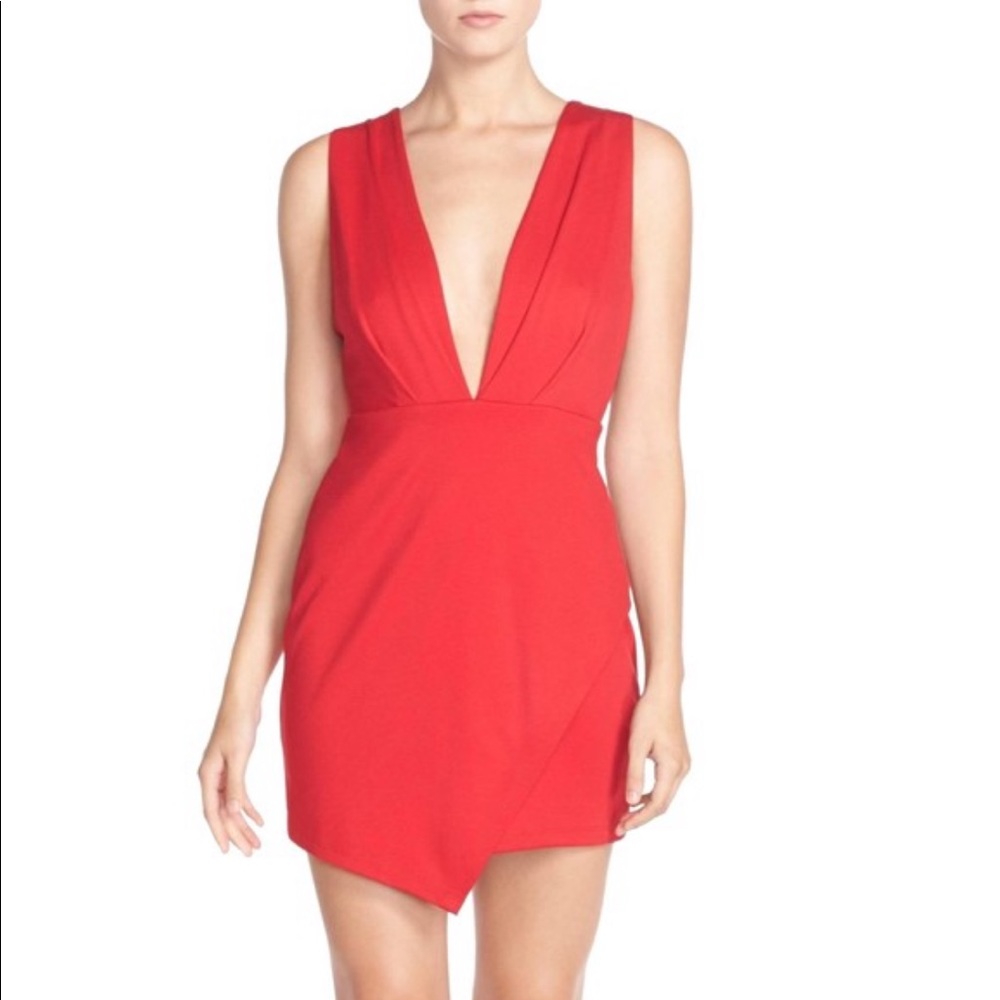 fraiche by j deep v neck dress